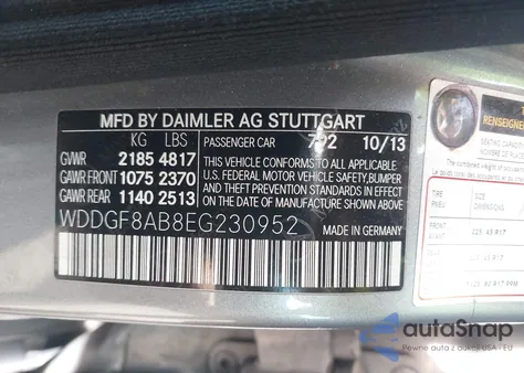 2014 Mercedes-Benz C 300 Luxury 4Matic from USA, damaged, VIN WDDGF8AB8EG230952